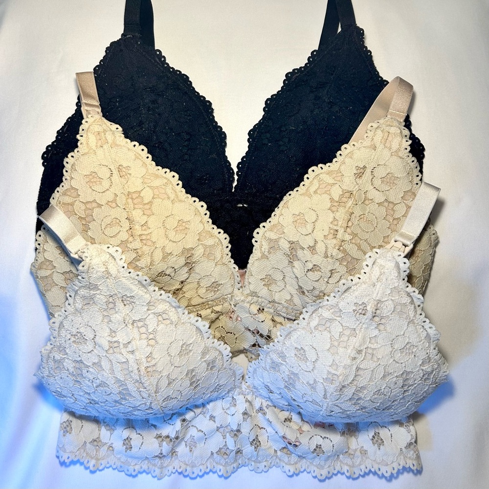 Momanda Lace Plunge Nursing Bralette Lot